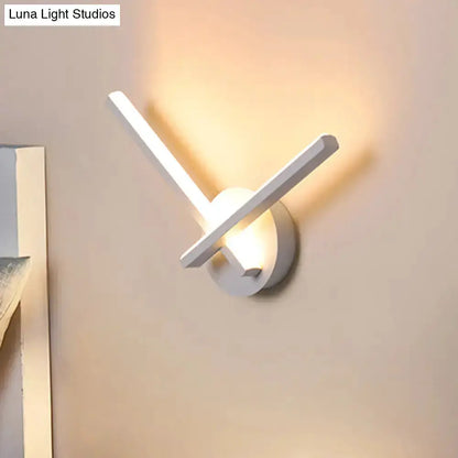 Gold Angular Wall Lamp and Warm White Light