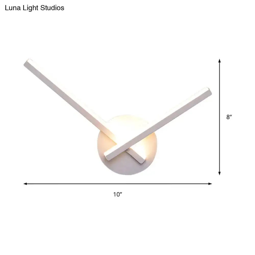 Gold Angular Wall Lamp and Warm White Light