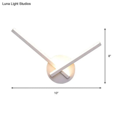 Gold Angular Wall Lamp and Warm White Light