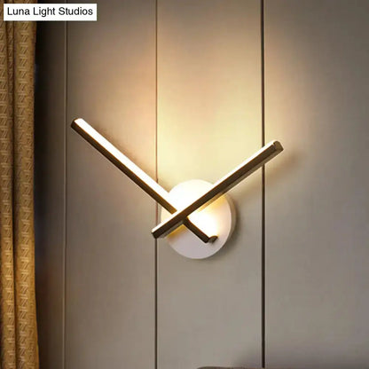 Gold Angular Wall Lamp and Warm White Light