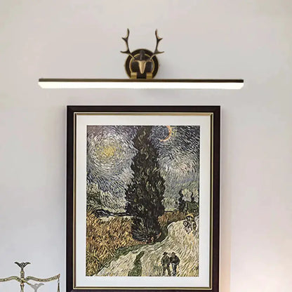 Modern Gold and Black Antler Vanity Sconce Light