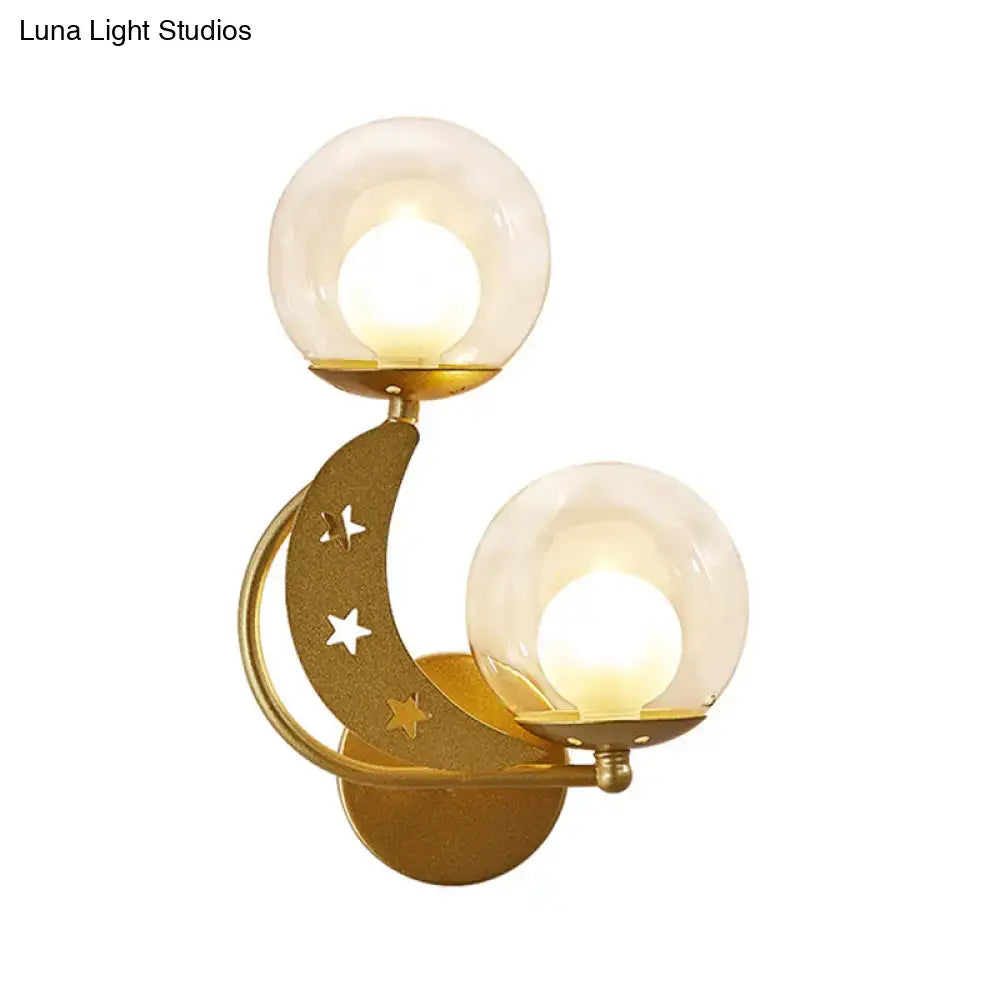 Gold Ball Wall Sconce For Hallway Or Bedroom