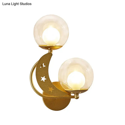 Gold Ball Wall Sconce For Hallway Or Bedroom