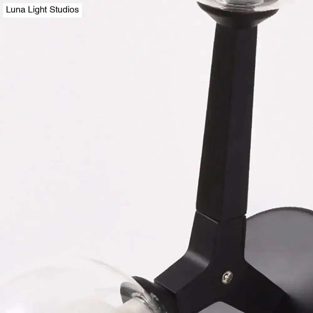 Modern gold & black double globe wall lamp corridor sconce by Decorbites with glass globes on Tampa Home & Garden Store