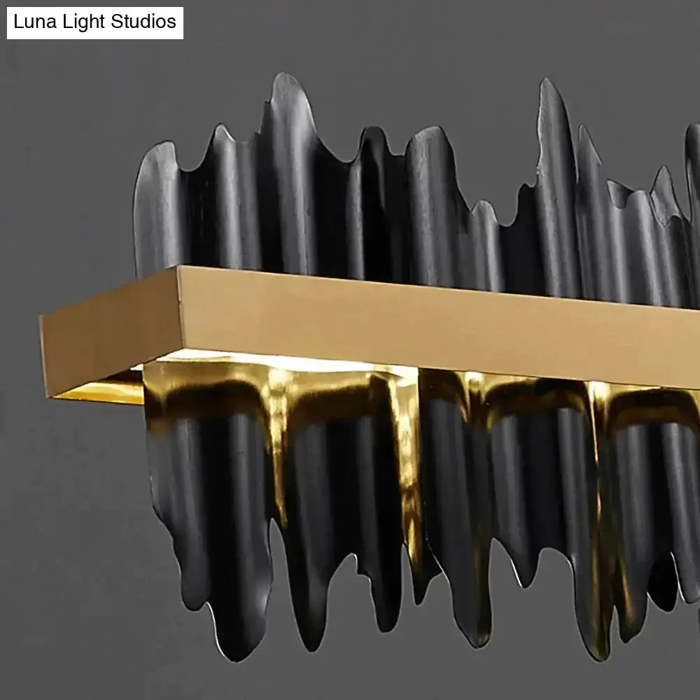 Modern gold and black iceberg LED chandelier for dining room by Decorbites on Tampa Home & Garden Store