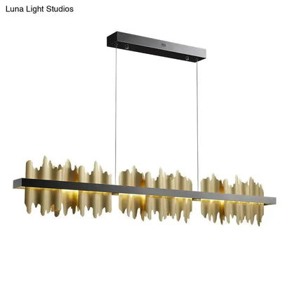 Iceberg LED chandelier modern gold & black dining room light Decorbites on Tampa Home & Garden Store