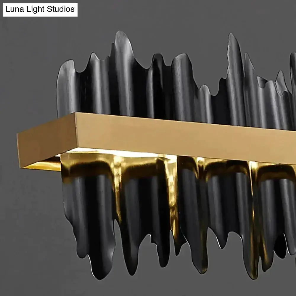 Modern gold and black iceberg LED chandelier lighting for dining room Decorbites on Tampa Home & Garden Store