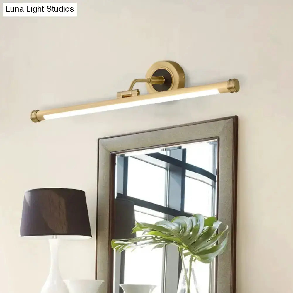 Modern Gold and Black Led Vanity Light Fixture