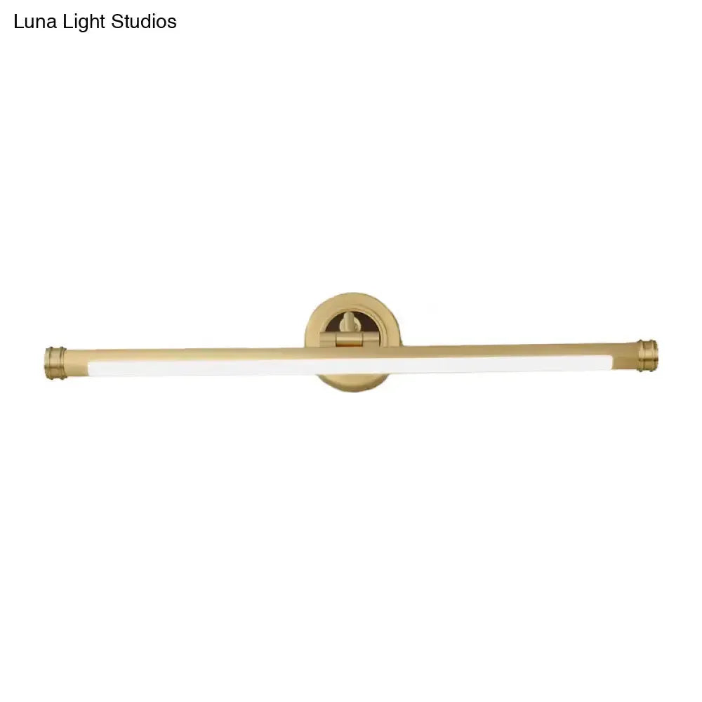 Modern Gold and Black Led Vanity Light Fixture