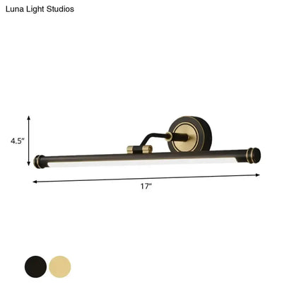 Modern Gold and Black Led Vanity Light Fixture