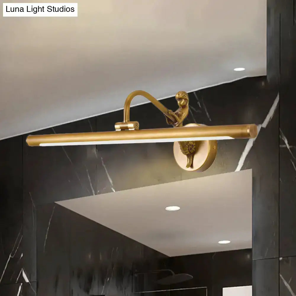 Modern gold and black LED vanity wall sconce with sculpted figure Decorbites on Tampa Home & Garden Store