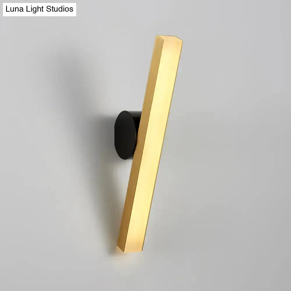 Modern Gold and Black Led Wall Sconce for Home