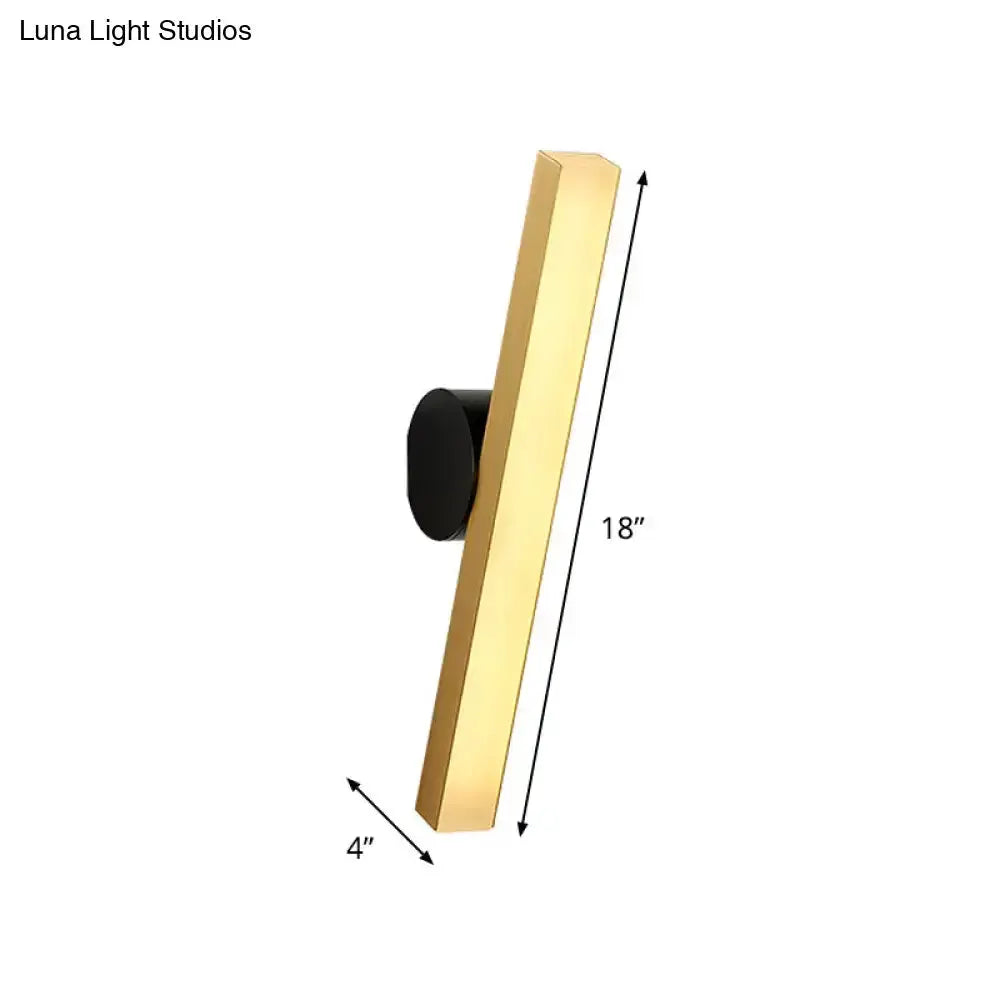 Modern Gold and Black Led Wall Sconce for Home
