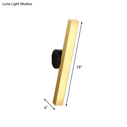 Modern Gold and Black Led Wall Sconce for Home