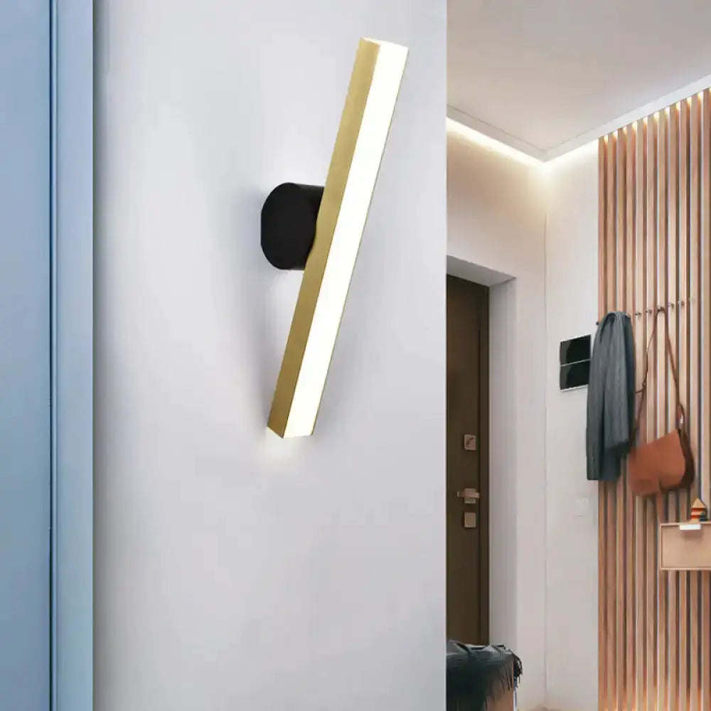 Modern Gold and Black Led Wall Sconce for Home