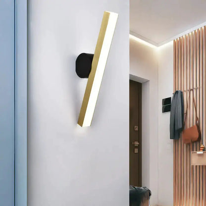 Modern Gold and Black Led Wall Sconce for Home
