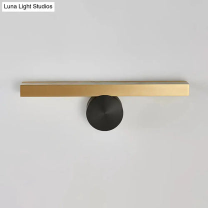 Modern Gold and Black Led Wall Sconce for Home