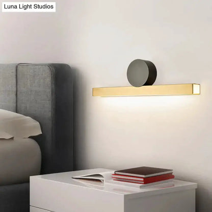 Modern Gold and Black Led Wall Sconce for Home