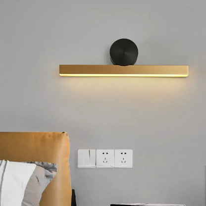Modern Gold and Black Led Wall Sconce for Home