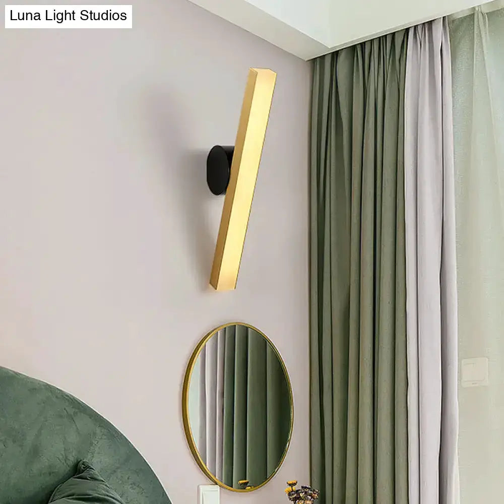 Modern Gold and Black Led Wall Sconce for Home