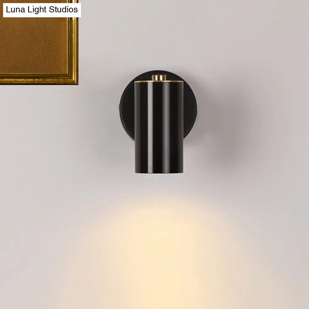 Metallic Tube LED Bedside Sconce black metal tube light Decorbites on Tampa Home & Garden Store