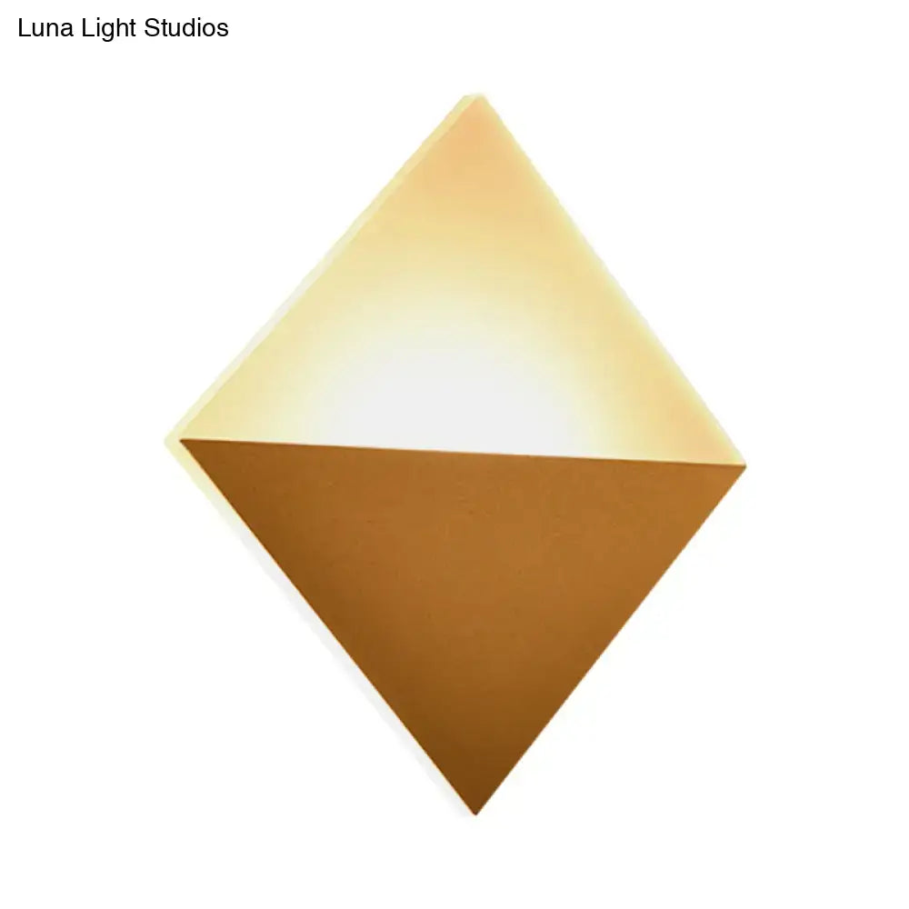 Gold and black square sconce in diamond shape wall light on Tampa Home & Garden Store