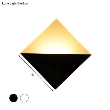 Gold Black Square Sconce wall light with gold top and black bottom 8-inch diagonal on Tampa Home & Garden Store