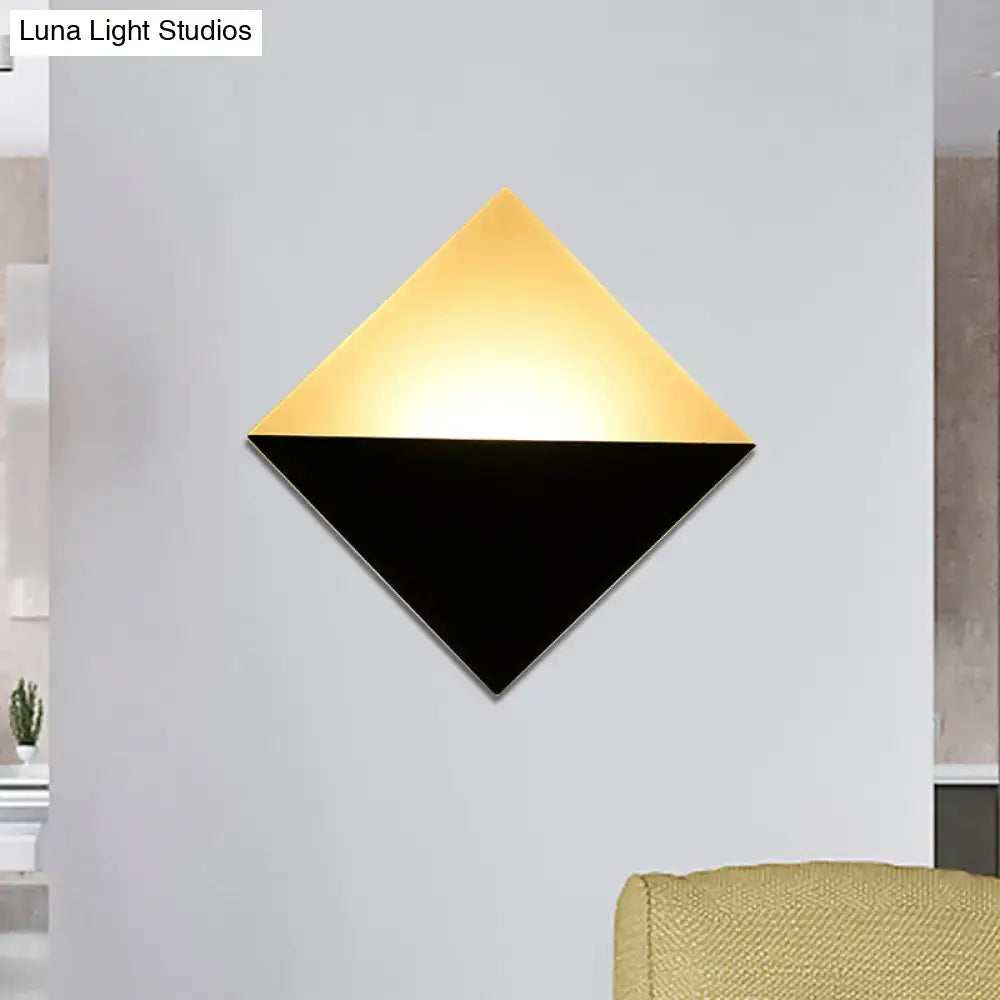 Decorbites gold black square diamond wall sconce, two-tone metal finish, wall mounted on Tampa Home & Garden Store