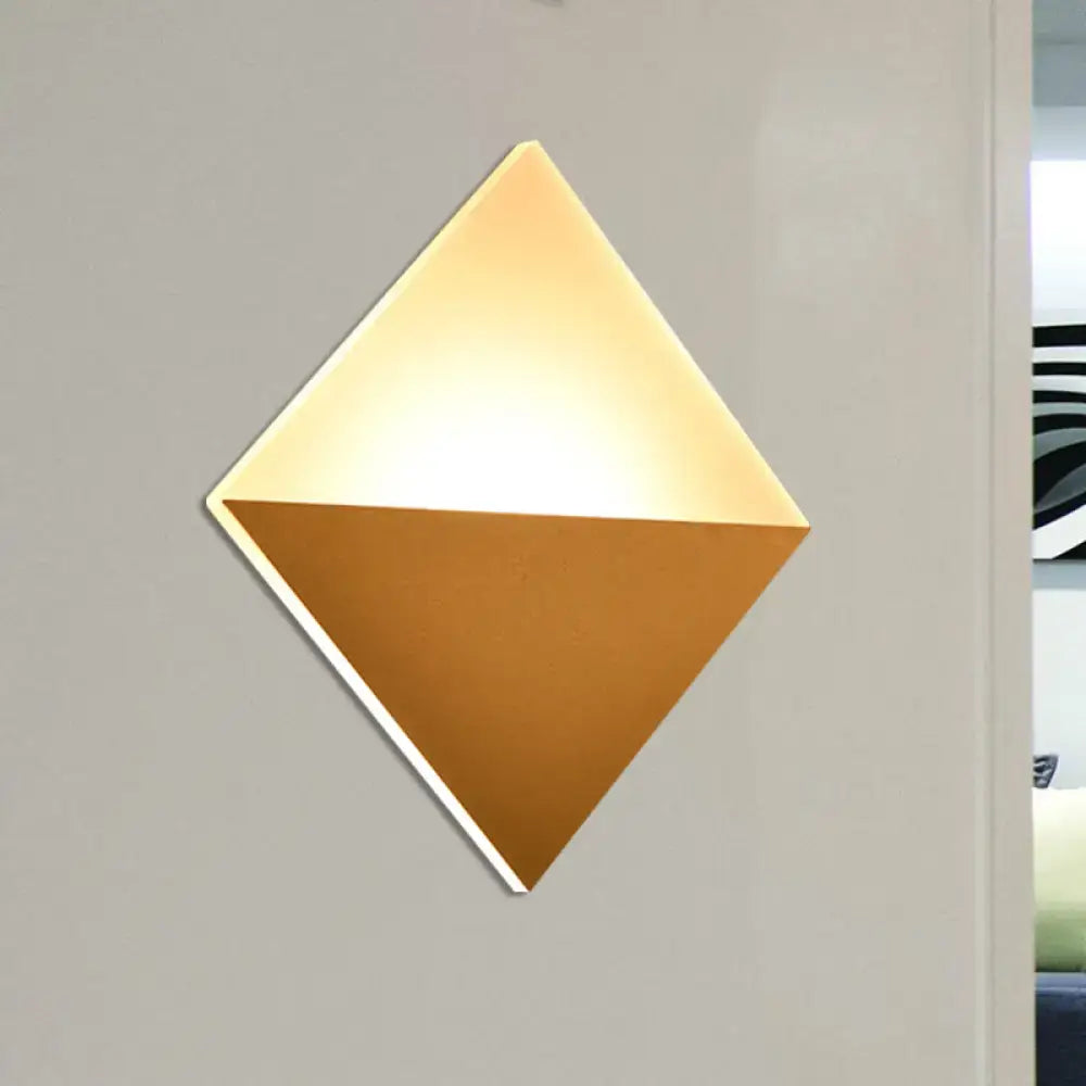 Decorbites Gold Black Square Sconce wall light, diamond-shaped with bronze bottom Store on Tampa Home & Garden Store