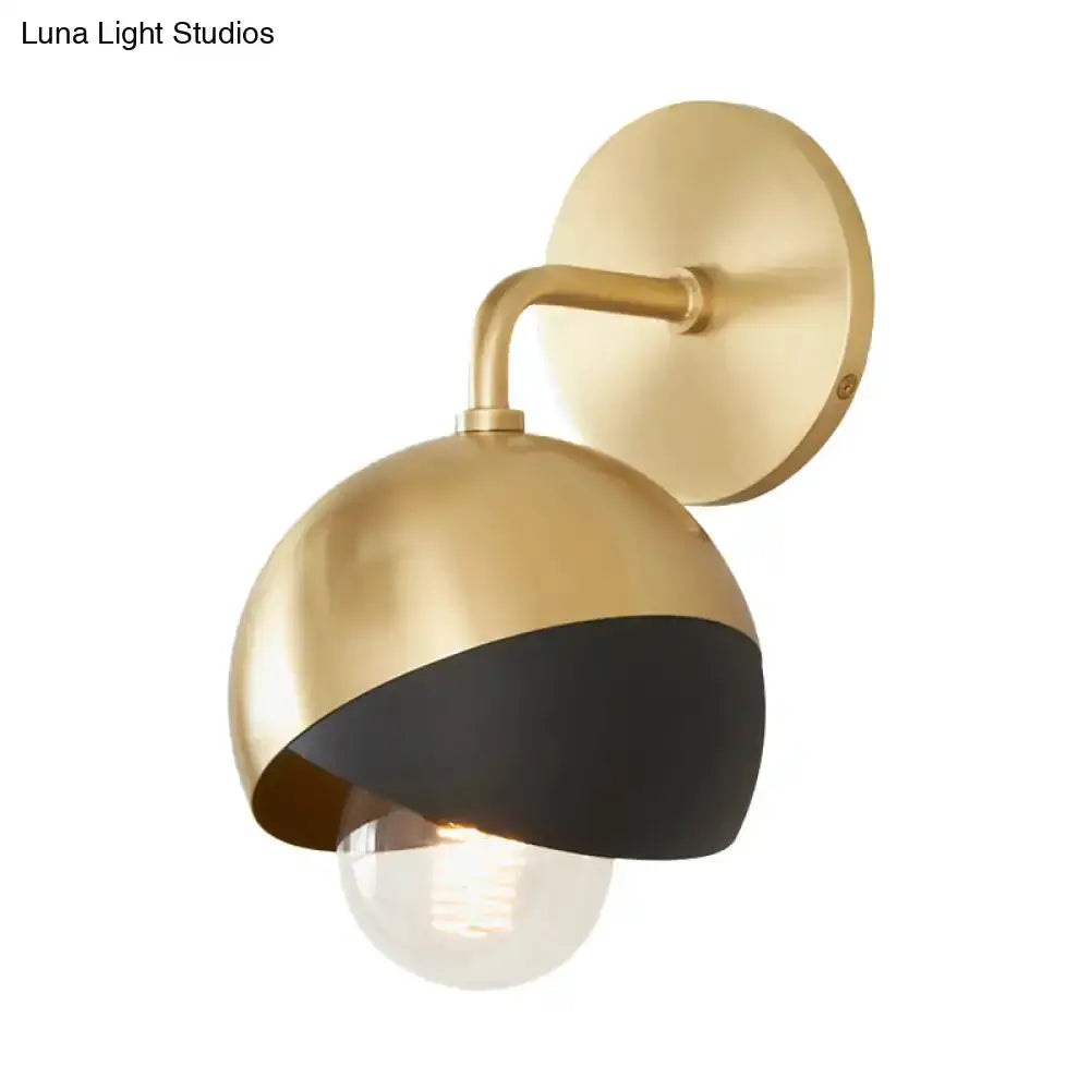 Modern gold and black wall lamp with brass finish, E26/E27 fixture by Decorbites for study room on Tampa Home & Garden Store