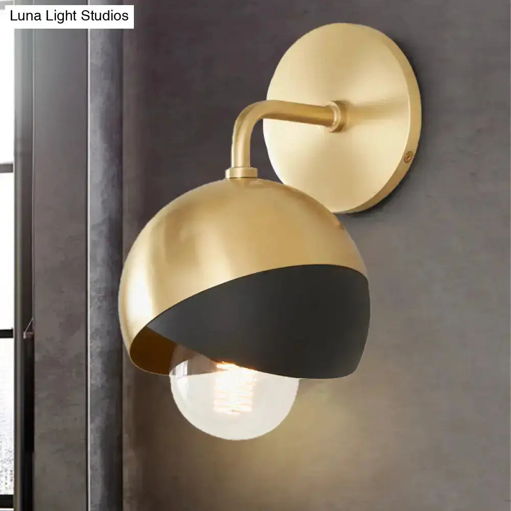 Wall lamp by Decorbites, modern gold and black with exposed bulb, E26/E27 on Tampa Home & Garden Store