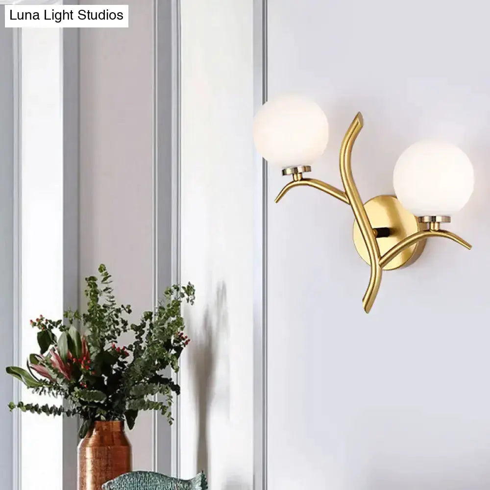 Gold Branch Wall Light Fixture for Living Room