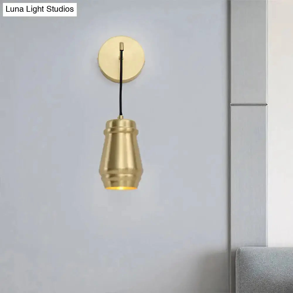 Modern gold brass wall sconce with metal shade fixture by Decorbites, pendant light on Tampa Home & Garden Store