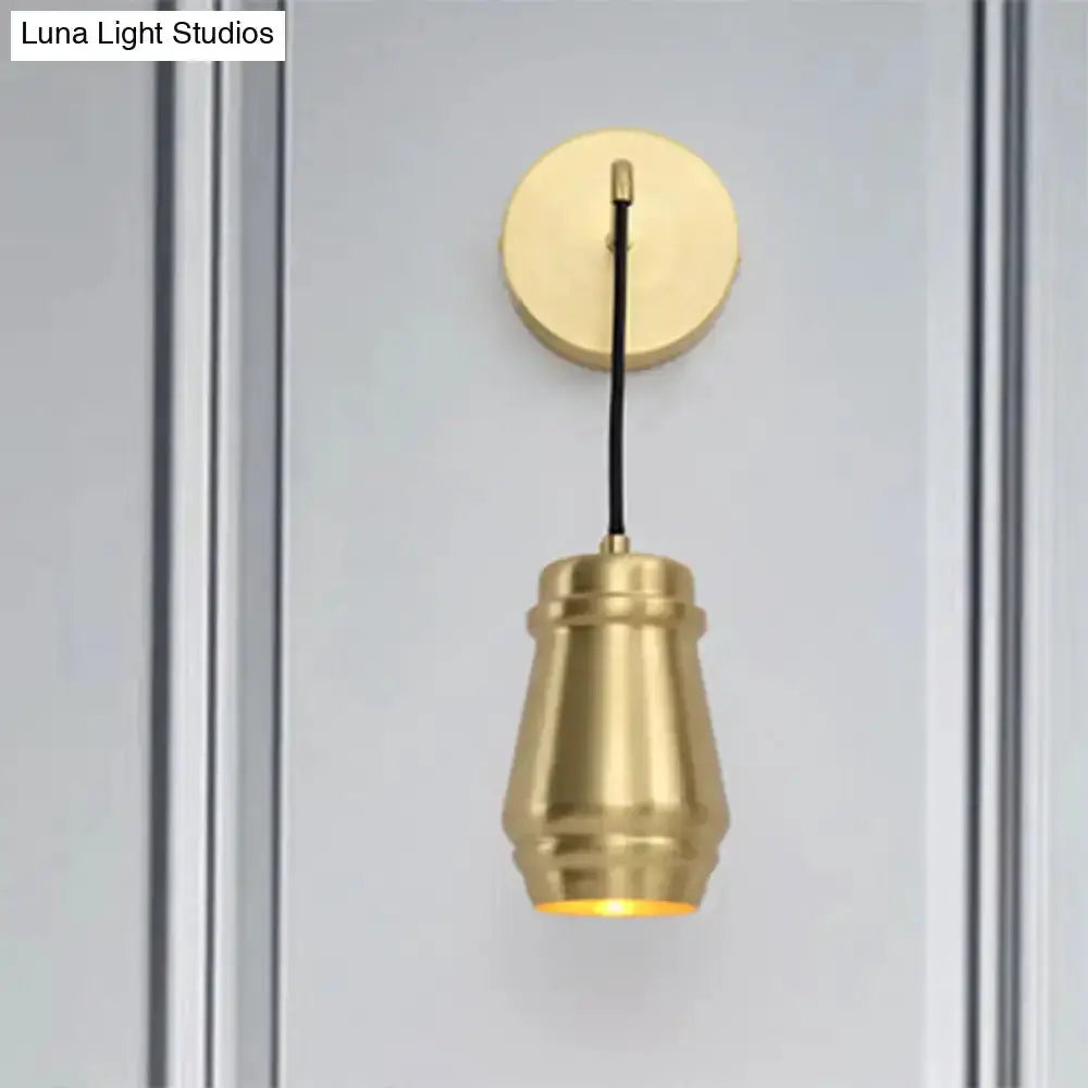 Modern gold brass wall sconce with metal shade Decorbites pendant-style lighting on Tampa Home & Garden Store