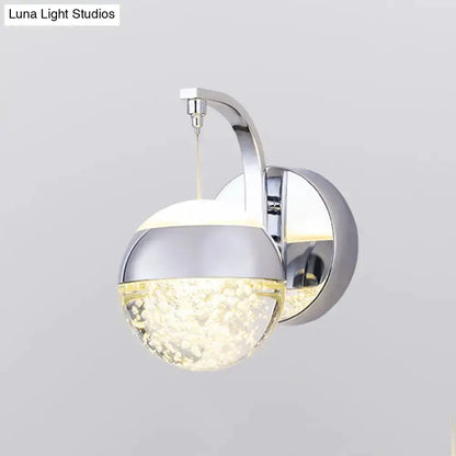 Crystal ball wall light in gold & chrome with crystal globe by Decorbites on Tampa Home & Garden Store