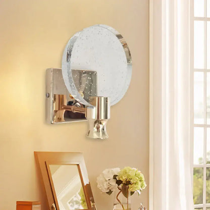 Gold crystal bubble 6-inch sconce by Decorbites, chrome wall mount on Tampa Home & Garden Store