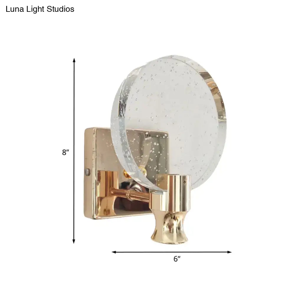 Gold Crystal Bubble 6-Inch Sconce by Decorbites with brass wall mount on Tampa Home & Garden Store