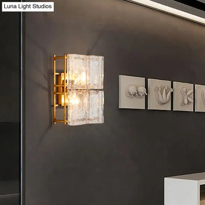 Gold Water Glass Sconce with brass frame wall-mounted decorative light Decorbites on Tampa Home & Garden Store