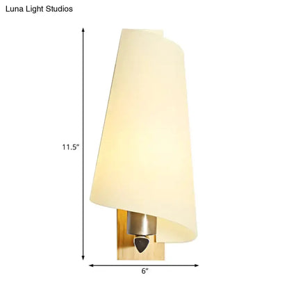 Gold Coolie Shade Sconce Light for Bedroom