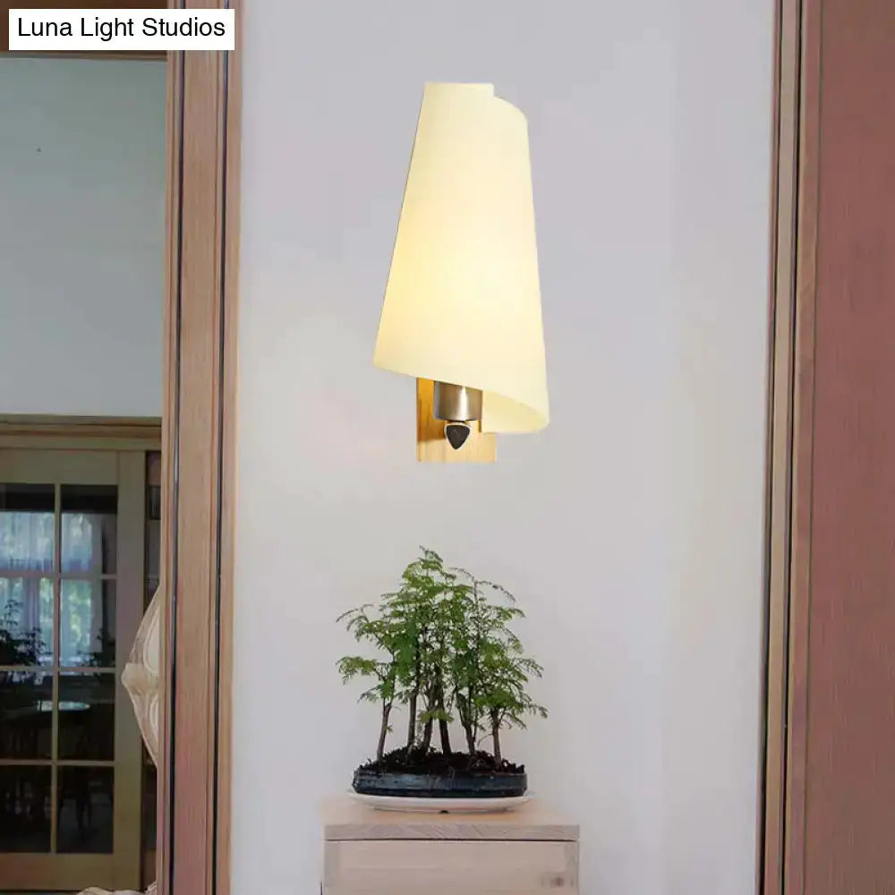 Gold Coolie Shade Sconce Light for Bedroom