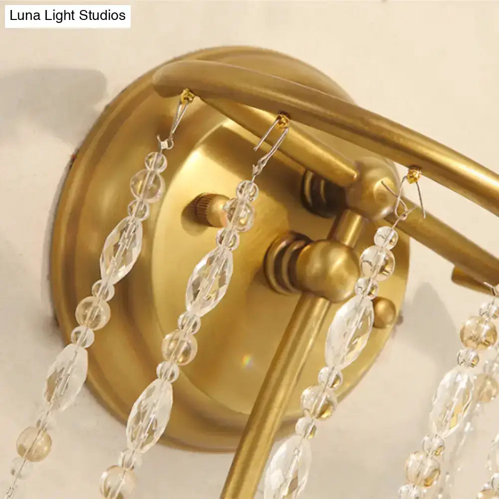 Modern Gold Crystal Corridor Wall Lamp Light