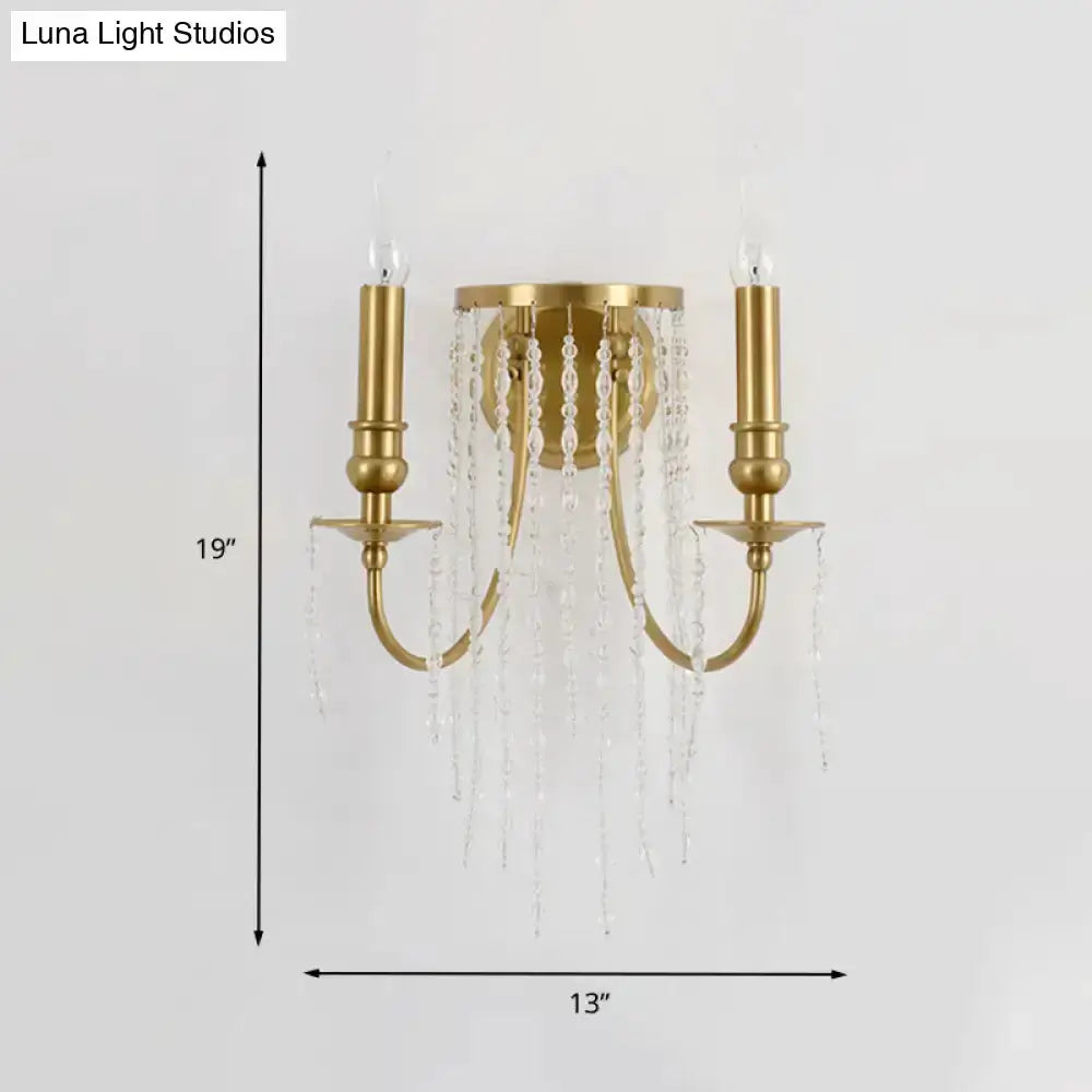 Modern Gold Crystal Corridor Wall Lamp Light