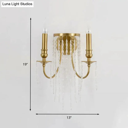 Modern Gold Crystal Corridor Wall Lamp Light