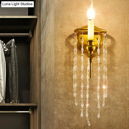 Modern Gold Crystal Corridor Wall Lamp Light