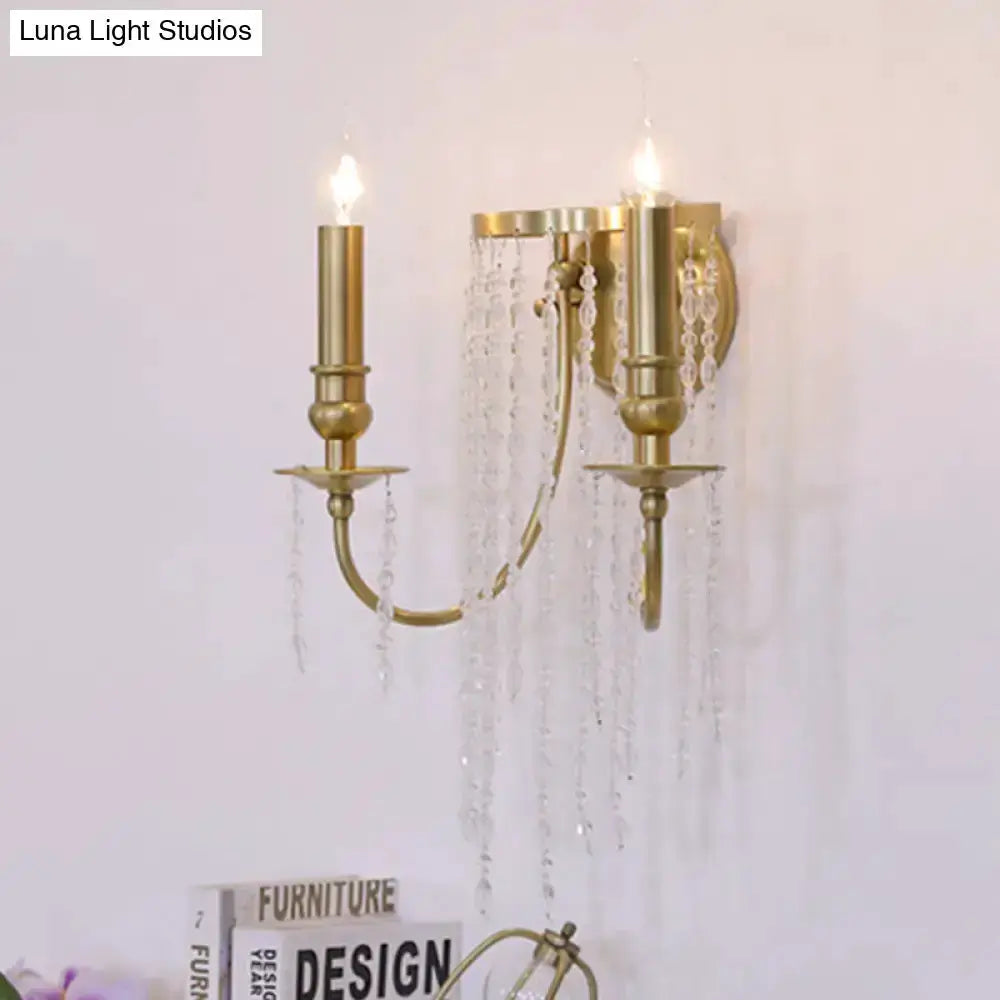 Modern Gold Crystal Corridor Wall Lamp Light