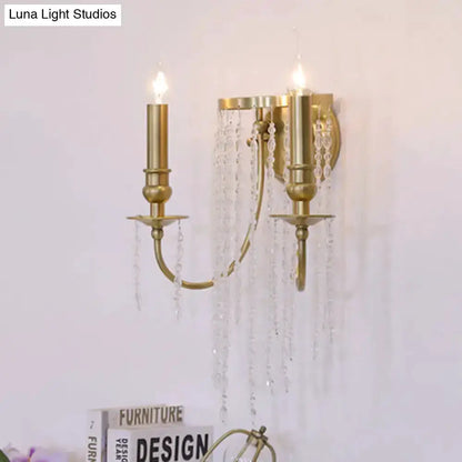 Modern Gold Crystal Corridor Wall Lamp Light