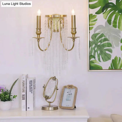 Modern Gold Crystal Corridor Wall Lamp Light