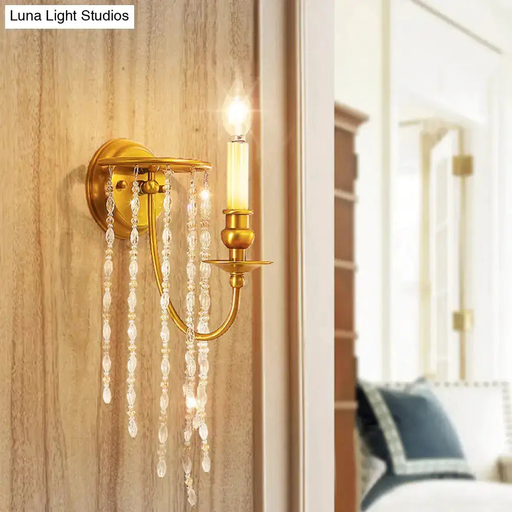 Modern Gold Crystal Corridor Wall Lamp Light