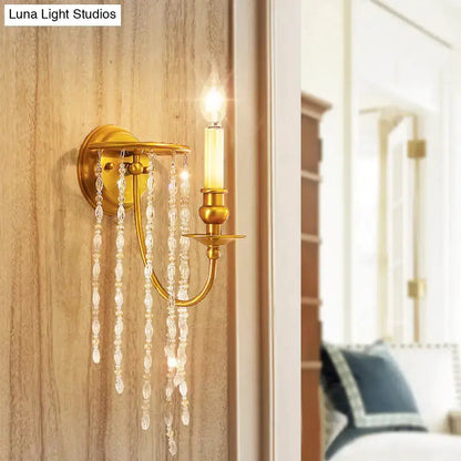 Modern Gold Crystal Corridor Wall Lamp Light