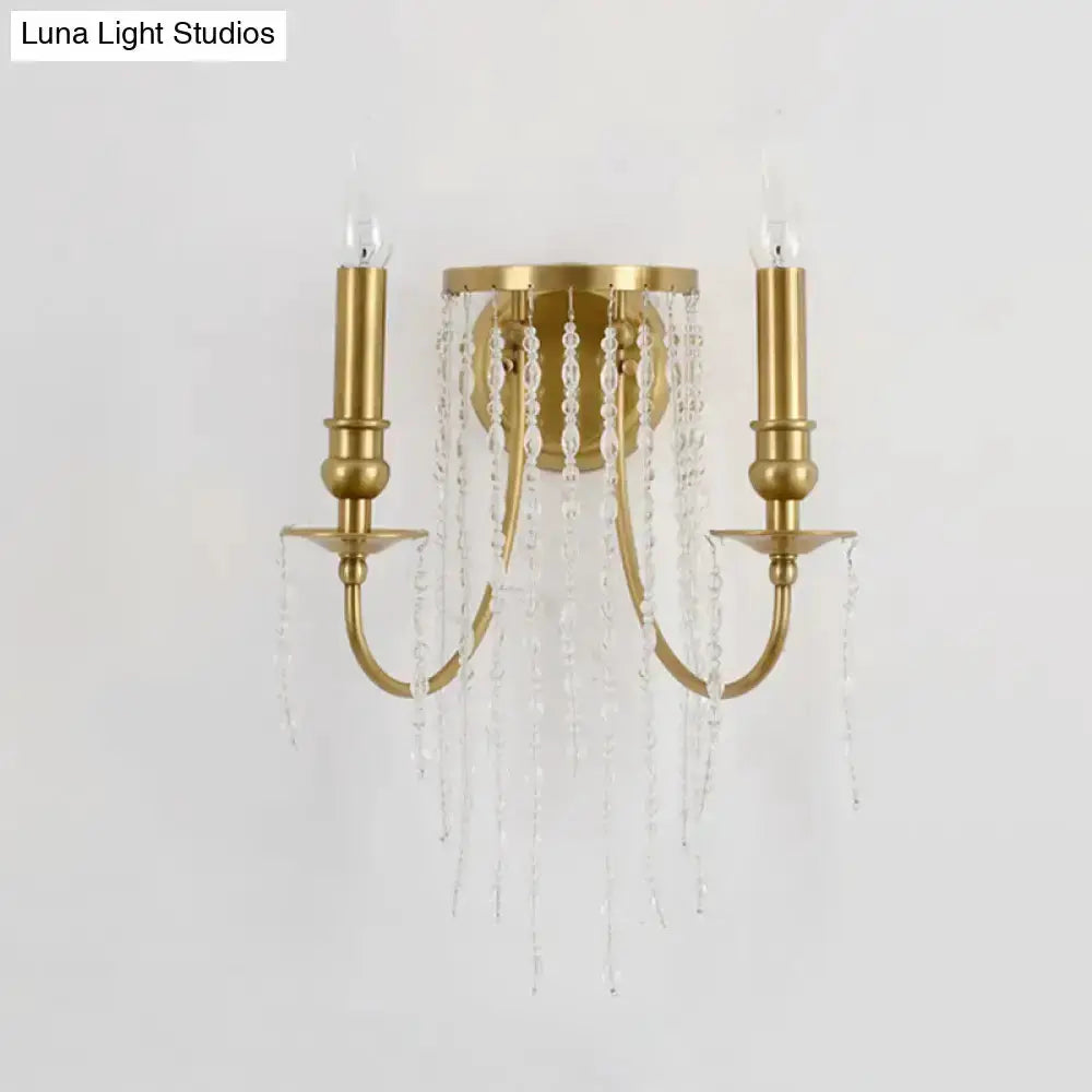 Modern Gold Crystal Corridor Wall Lamp Light